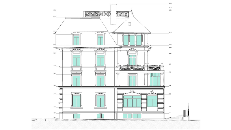 Apartment House 2D elevation