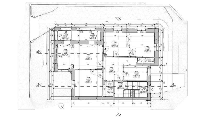 Apartment House 2D floor plan