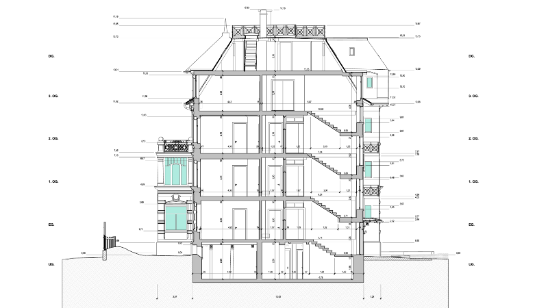 Apartment House 2D cross section