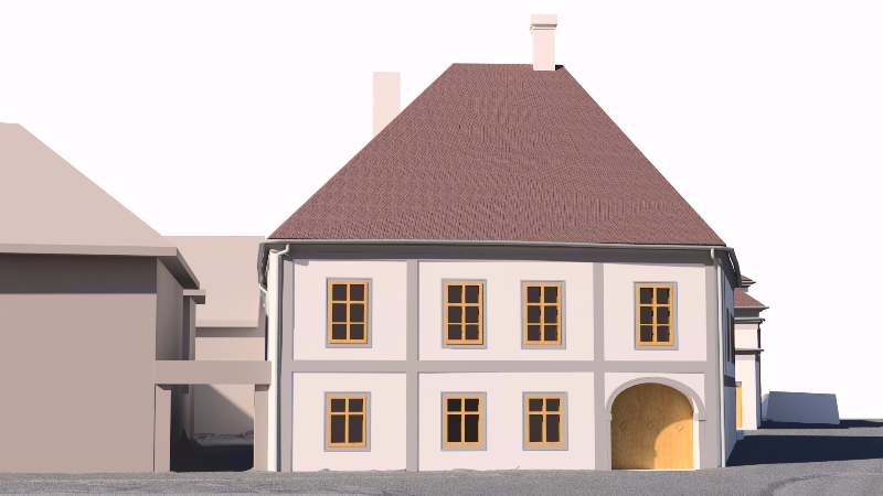 Public Building 3D model elevation
