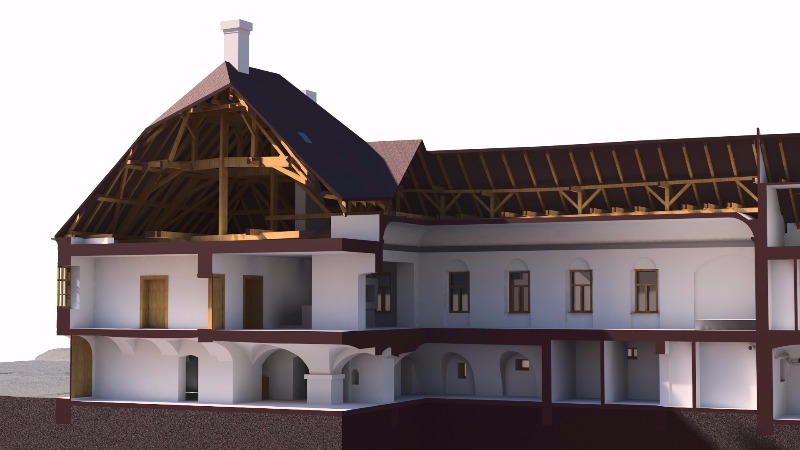 Public Building 3D model section