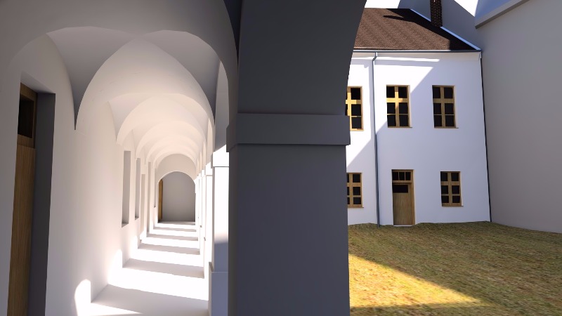 Public heritage building 3D model from court