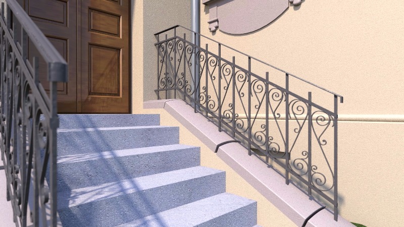 Sanatorium 3D model stair
