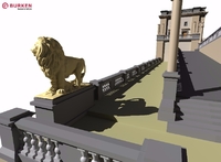 Várkert bazár - 3D modell - oroszlán